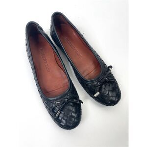 Robert Zur Black Woven Flats